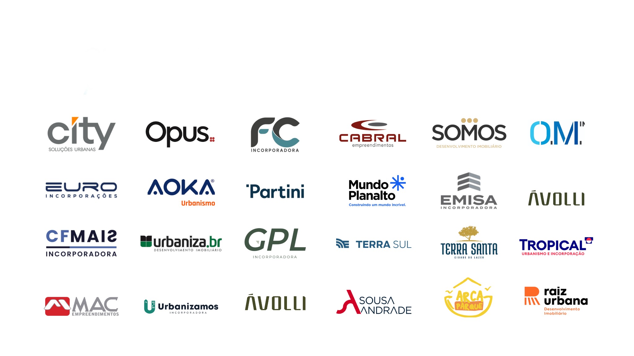 Logotipos de clientes atendidos pela Agência Feel